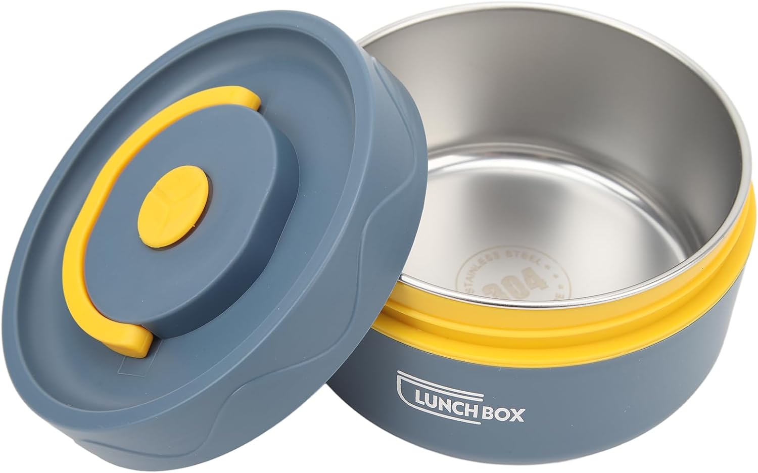 TOPINCN 440ml Food Warm Lunch Container, Stainless Steel Thermal Lunch Container Portable Thermal Cooking Pot Double Layer Box Round Shape Food Container for Office (Microwave - Image 7