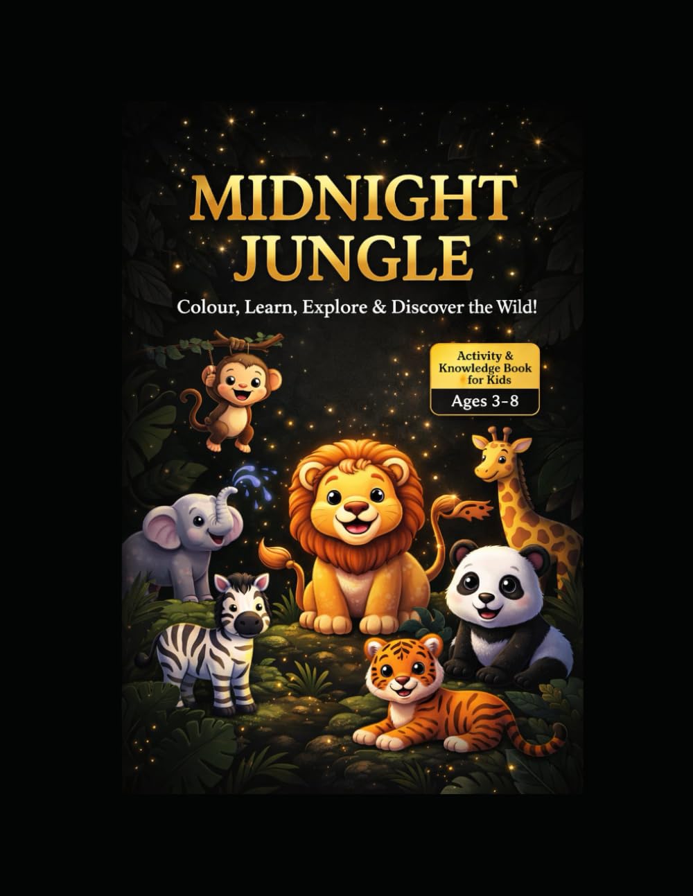 MIDNIGHT JUNGLE: COLOUR, LEARN, EXPLORE & DISCOVER THE WILD !