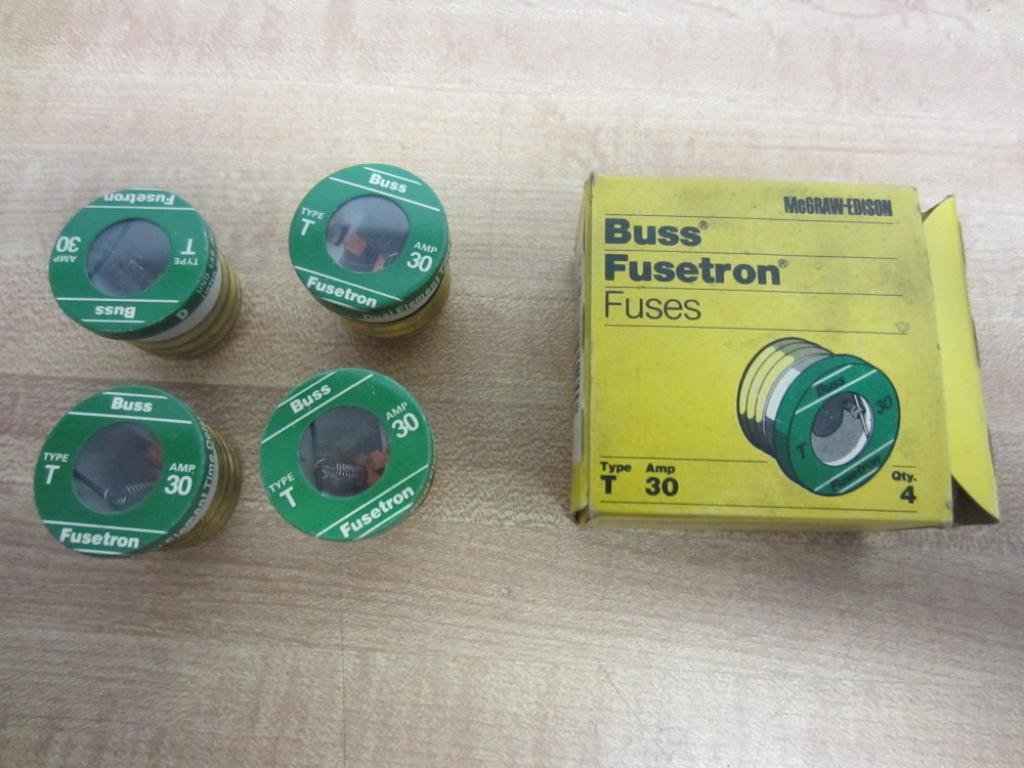 Bussmann T 30 Fusetron Dual Element Time Delay Fuse T30 (Pack of 4)