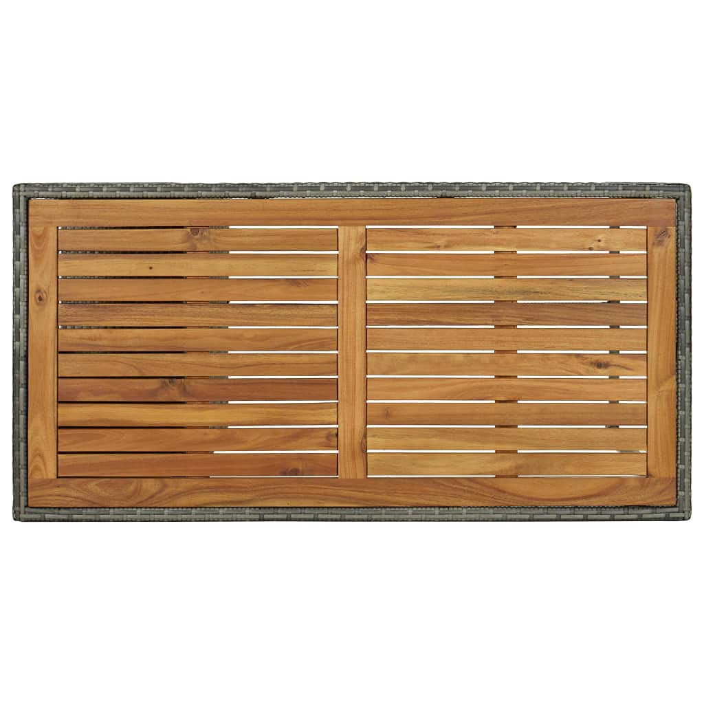 vidaXL Meuble de Bar de Jardin 5 pcs et Coussins Salon de Jardin Ensemble de Salle à Manger Mobilier de Patio Terrasse Extérieur Résine Tressée Gris