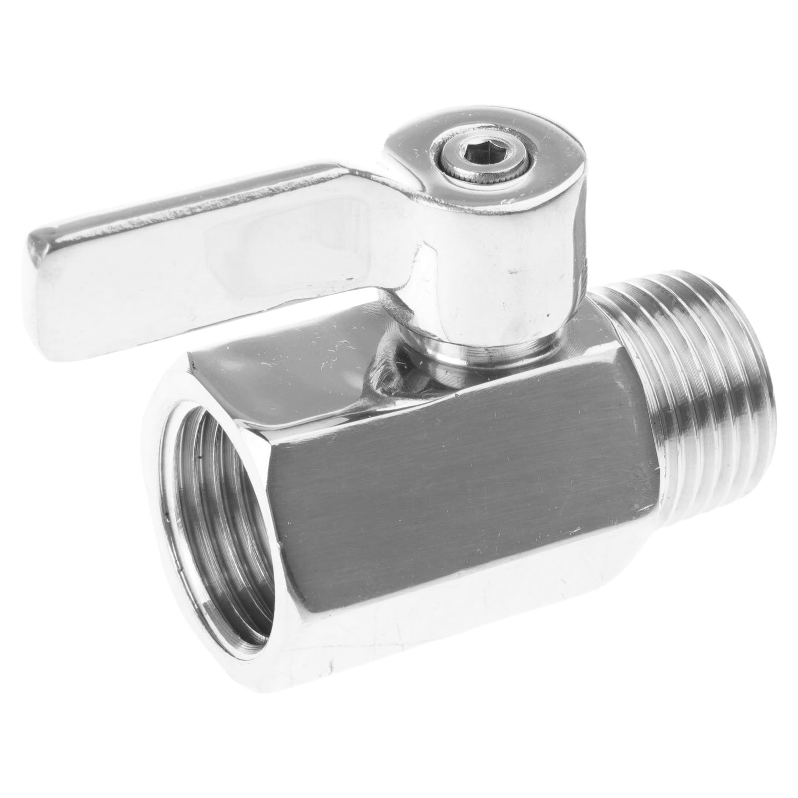 Compact Stainless Steel Ball Valves 1 / 2inch Thread Water Flows Control Device for Handheld Shower Bidet Sprayer Water Flows Control Device