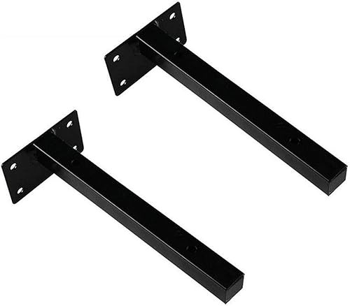 Y&J - Soporte de estante oculto para estanterías (2 unidades), color negro
