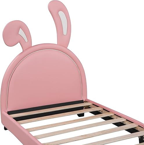 Miniatura 118 de Moderna base de cama de madera maciza de tamaño matrimonial para niños con cabecera en forma de corona, marco de cama tapizado de princesa con luces