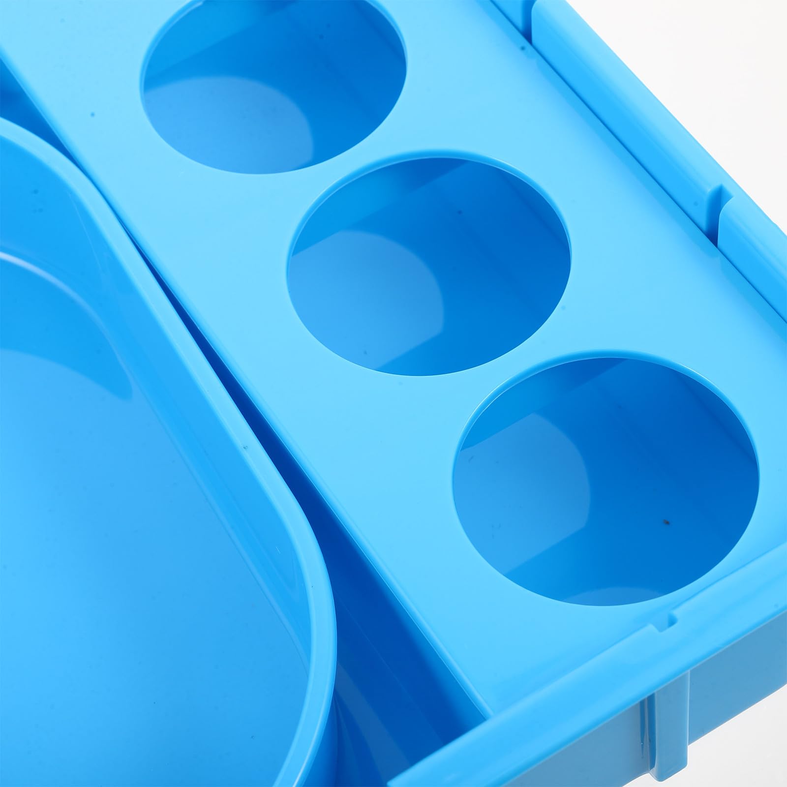 Bandeja Dispensadora de Medicamentos de Plástico Azul Compartimentos Integrados para Hospitales y Estaciones, Soporte para Apilamiento Vertical y Organización