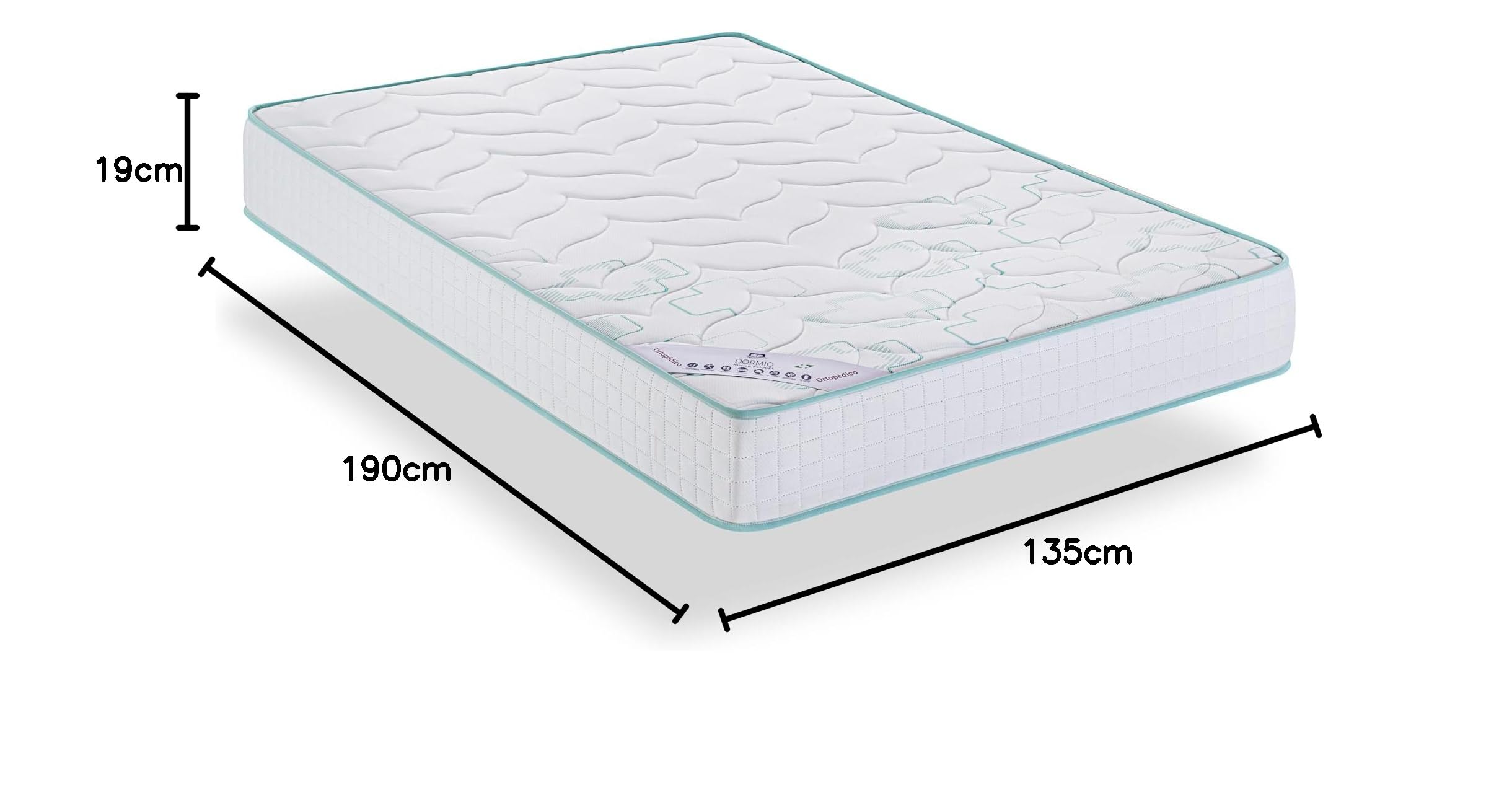 Dormio Ortopédico - Colchón Viscoelástico adaptable, Multiacolchado, Antideformaciones, Medida 135x190, Tratamiento antiácaros y antibacterias. Fabricado en España.