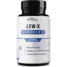 Real Science Lew-X - Natural Brain Supplement for Memory, Focus & Nerve Support - with Vinitrox, GABA & Vitamins for Muscle Flexibility, Balance & Controlled Movement - Made in USA, 60 Caps