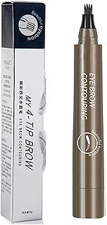 LUMIEREZ 4 Tipped Precise Brow Pen, Waterproof Brow Pen with Micro-Fork Tip, 24 Hours Long Lasting, Waterproof and Smudge-proof, Creates Natural Looking