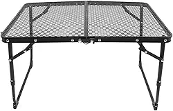 aqxreight Mesa de Acampamento Dobrável Em Altura e Tamanho Ajustável, Juntas e Conectores Resistentes Mesa Portátil Leve Mesa de Malha de Ferro Ao Ar Livre para Piquenique de Passeio