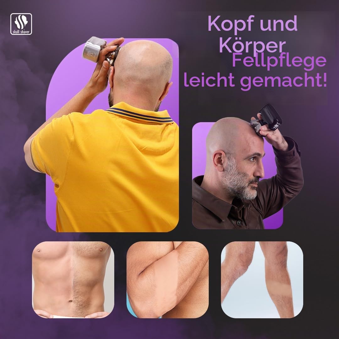 Skull Shaver Pitbull Diamond Pro Elektrorasierer & Rasierer - Ultimatives Männerpflege-Set - Für Kopf, Bart & Körper - Kabellos, Reisefreundlich, inkl. Ladekabel | Ultimatives Männerpflege-Set, Für Kopf, Bart & Körper, Kabellos, Reisefreundlich, inkl. Lad