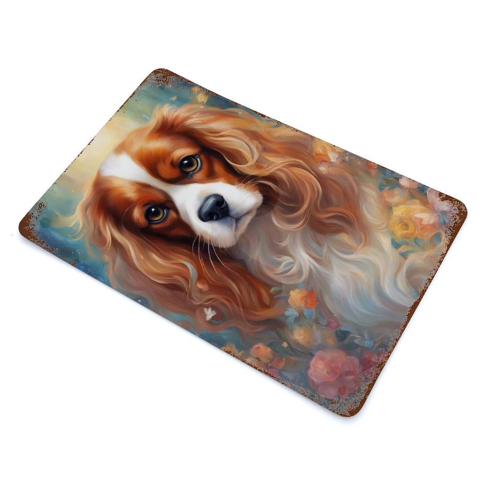 Dog000287 Weathered Tin Sign 11.8"x7.9", Vintage Wall Decor for Garage, Pub Or Kitchen