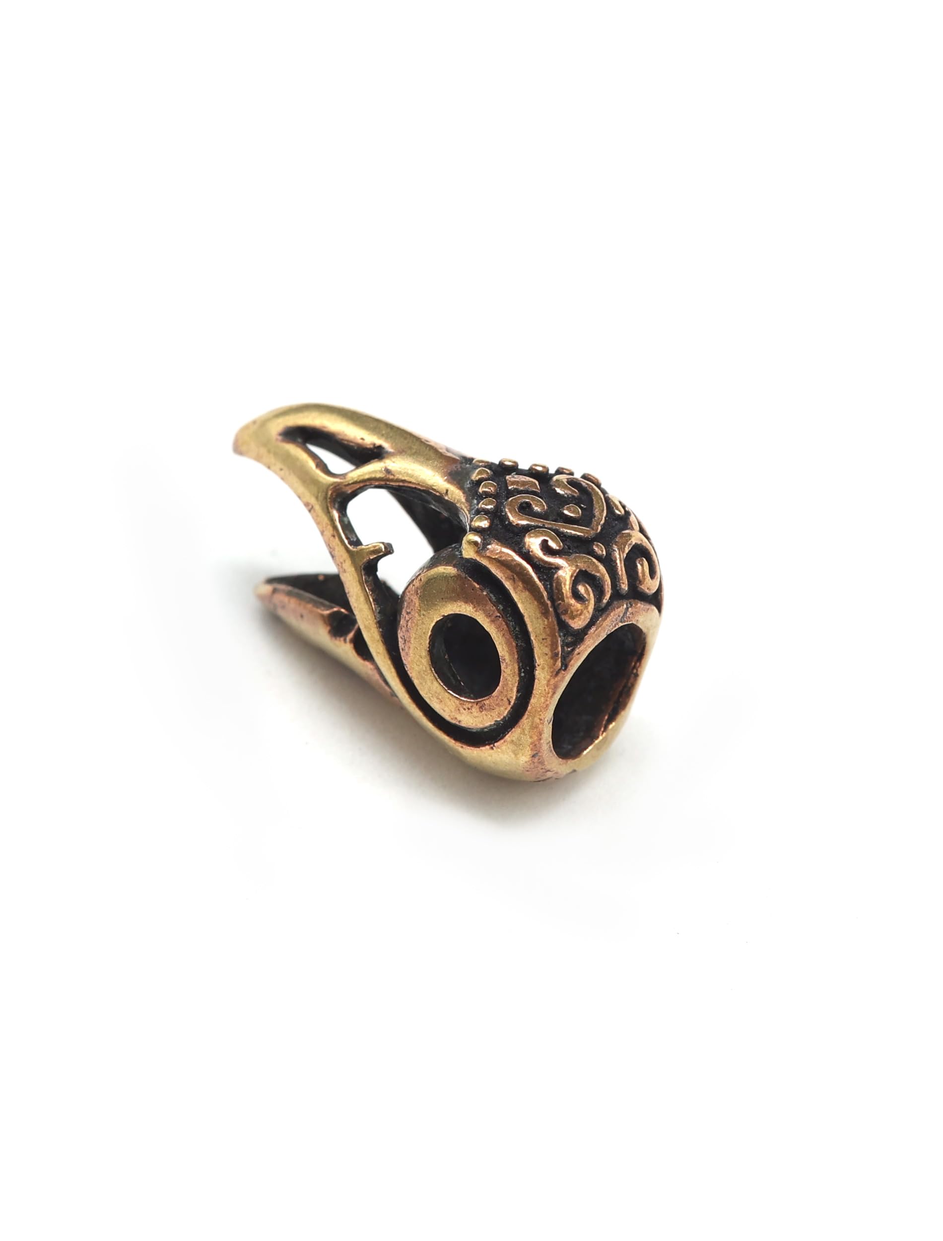 Bijou de barbe celtique en bronze - Nœud celtique - Bijou de cheveux - Perle - Dreadlocks - Pour homme et femme