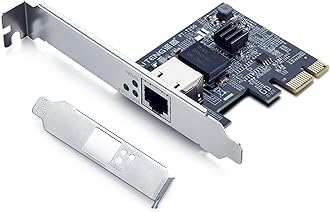 H!Fiber.com 2.5Gbase-T PCIe NIC with Realtek RTL8125 Chip, 2.5Gb Network Card, 2500/1000/100 Mbps,Single RJ45 Port, PCIe X1, Ethernet Card for Windows/Windows Server/Linux, Multicolor