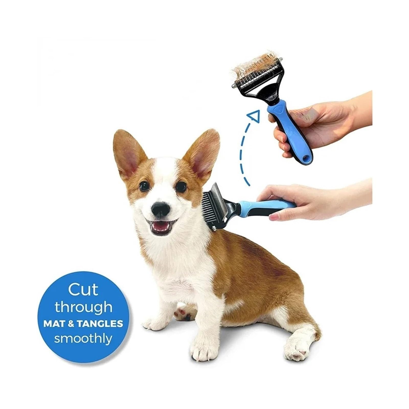 Fellpflegekamm For Haustiere, Entwirrungswerkzeug For Hunde Und Katzen, Feinzahnige Bürste For Entfernen Von Losem Fell Und Verfilztem Haar(Black)