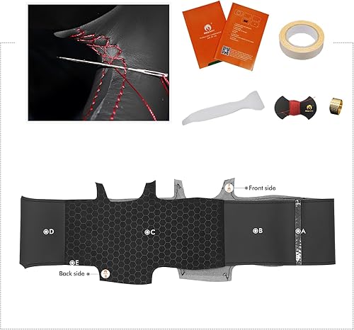 Miniatura 12 de MEWANT Hand Stitched Car Steering Wheel Wrap Cover for Ford F-150 2021-2023 / F-150 Lightning 2022-2023 Steering Wheel Accessories