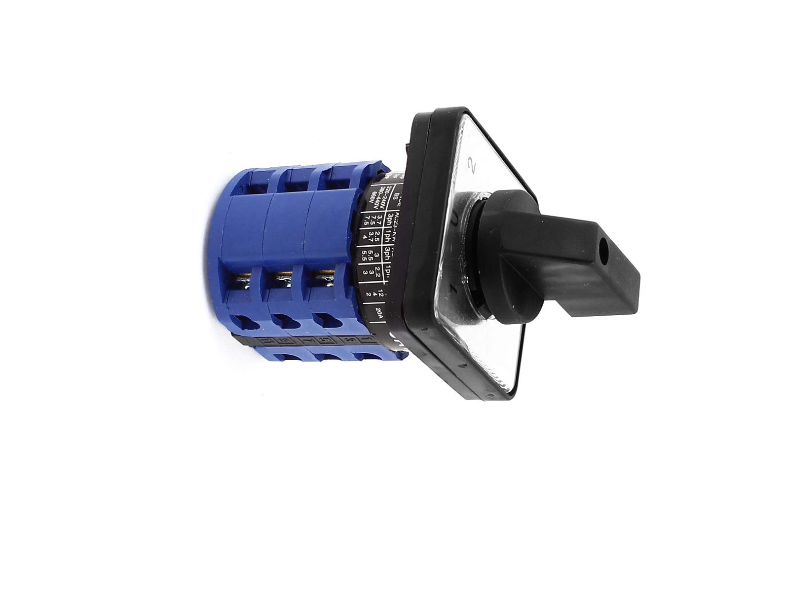 Aexit CA10 AC300V Switches 16A 12-Screw Terminal 3Pole Panel Rotary Foot Switches Changeover Switch