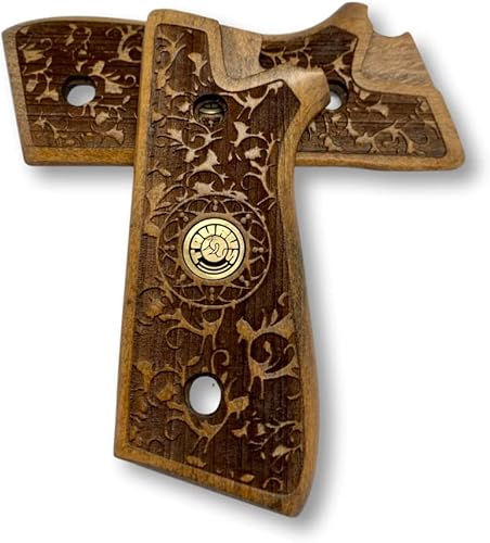 Miniatura 4 de Taurus Grips - Puños de madera étnicos marrones para PT59, PT92, PT99, PT100, PT101, PT917