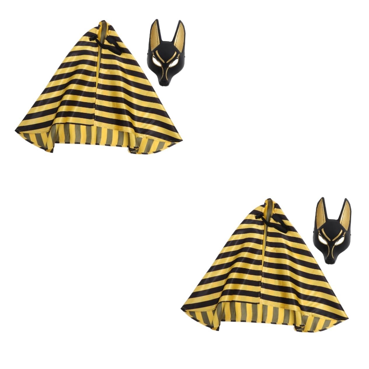 PRETYZOOM máscara de anubis disfraz egipcio de halloween máscara veneciana disfraz de halloween rímel para halloween pelota accesorio de máscara de halloween tela