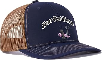 Embroidered Barber Pole Scissors Hairdresser Barber Custom Trucker Hat for Men Design Your Own Text Snapback Baseball Hat