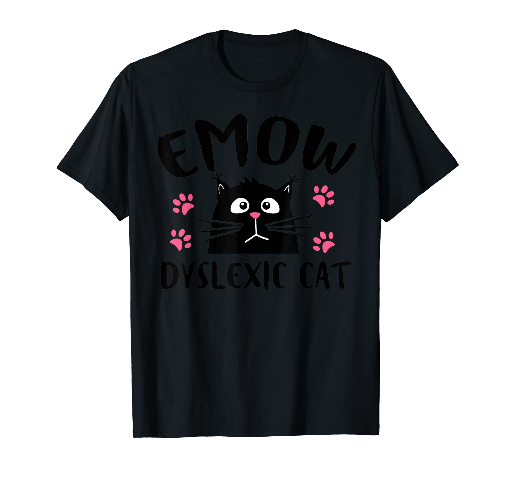 emow dyslexic cat tee funny feline dyslexia animal tee speci T-Shirt