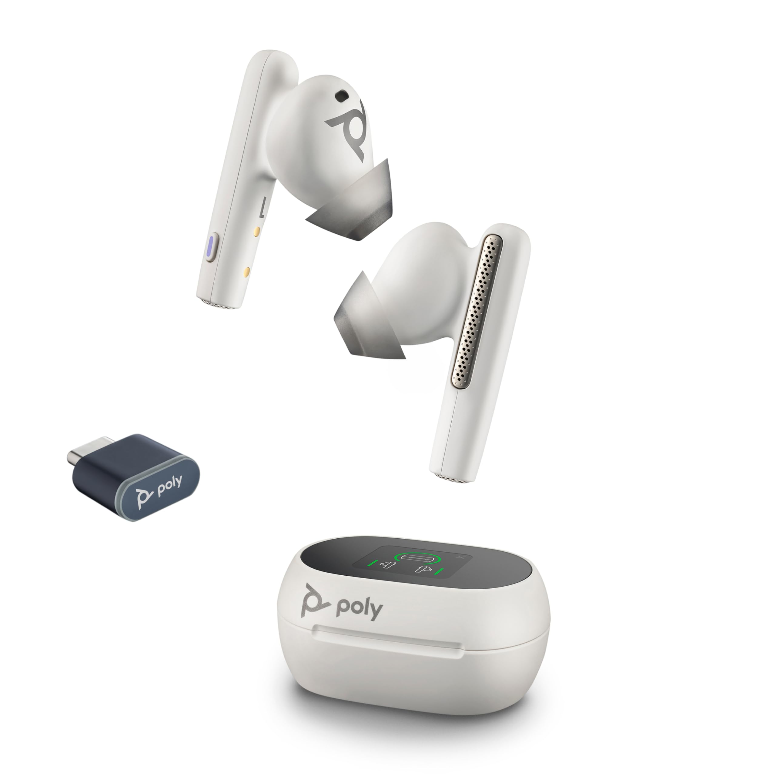 新品未使用 Poly VOYAGER FREE 60 UC iPhone Pad Poly Voyager Free 60+ UC In-Ear Headset - Noise Cancelling