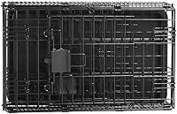 Vista 43 de Yaxa Basics Caja duradera y plegable de alambre de metal para mascotas con bandeja, portátil y resistente para viajes, una sola puerta, panel