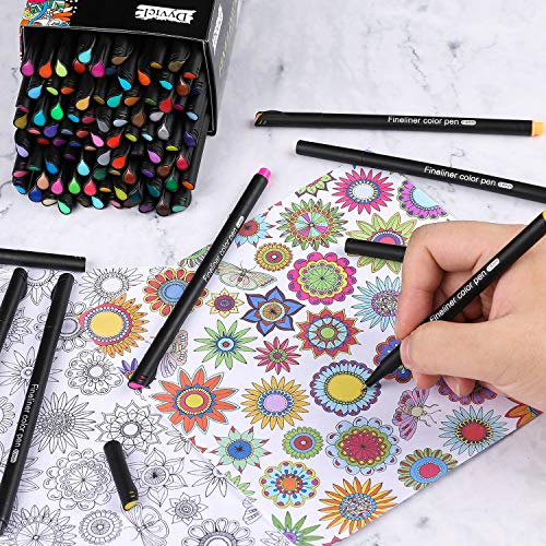 Dyvicl VC-100FP Fineliner Pens Fine Point Pens, 100 Colors 0.4Mm Fineliner Color Pen Set Fine Point Markers Fine Tip Drawing Pens For Journaling Writing Note Taking Calendar Adult Coloring thumb #3