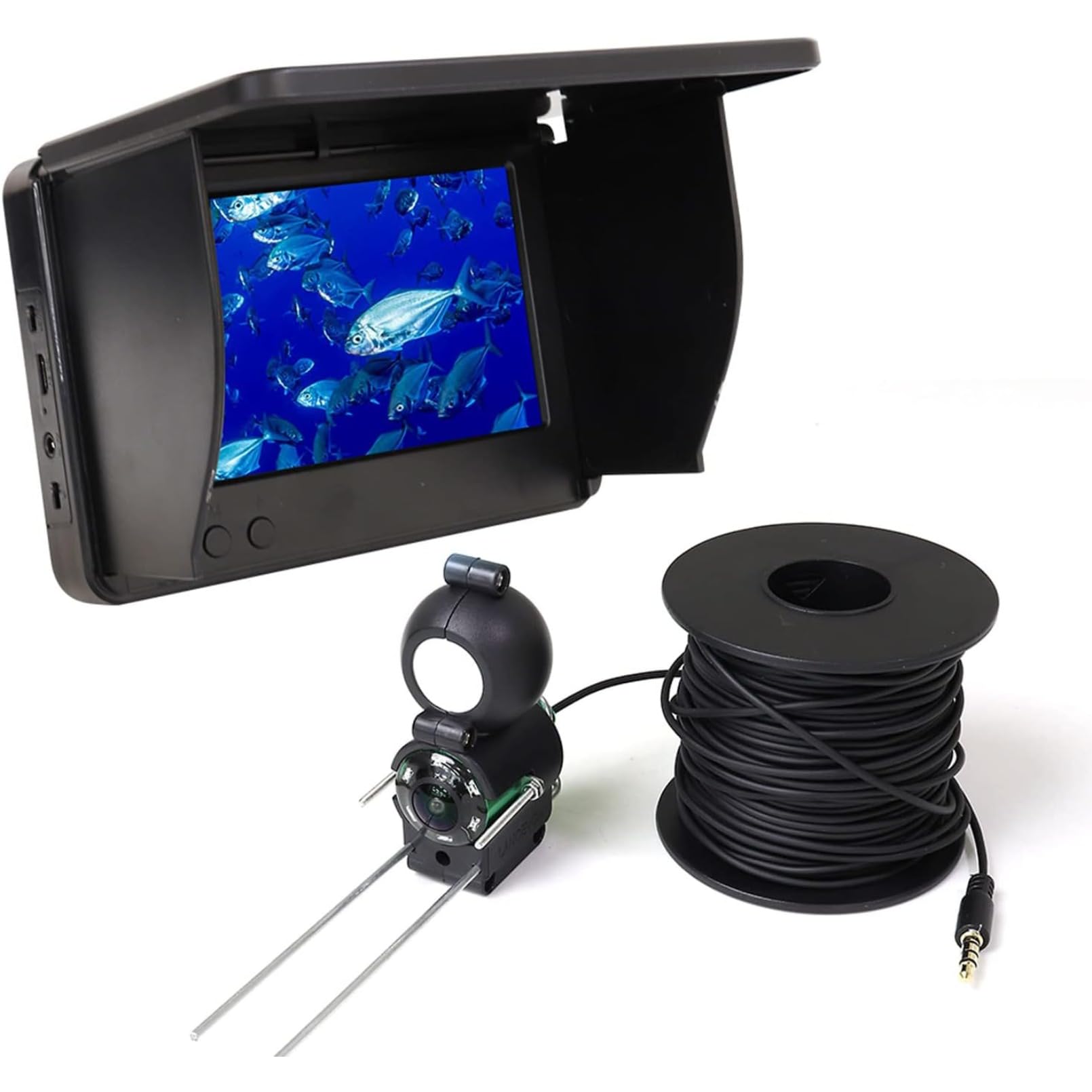 水中釣りカメラ、7インチLCDモニター1000TVL防水魚群探知機カメラ165° 水中釣りカメラ、7インチLCDモニター1000TVL防水魚群探知機