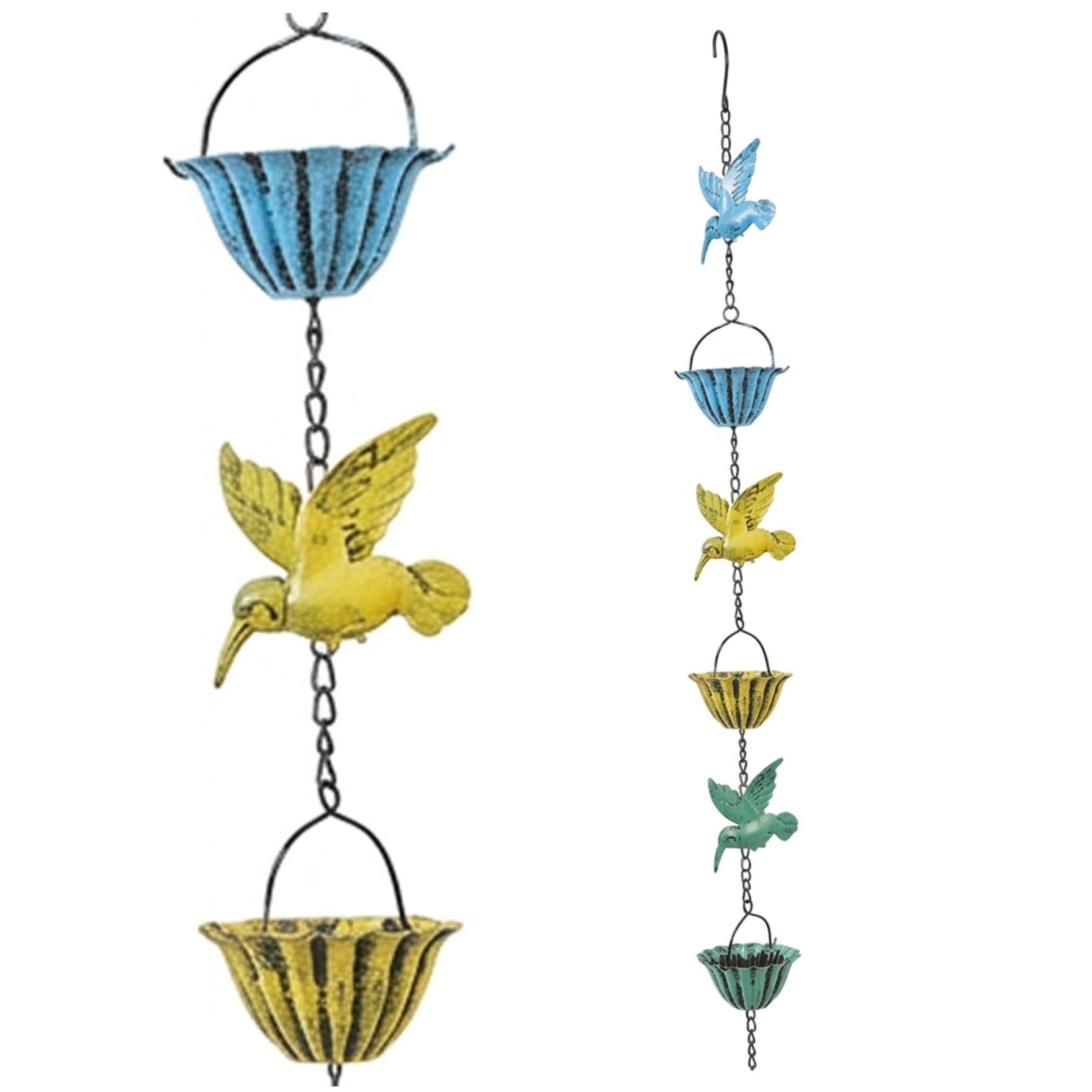 Chaîne de pluie colibri pour sublimer votre jardin sous la pluie