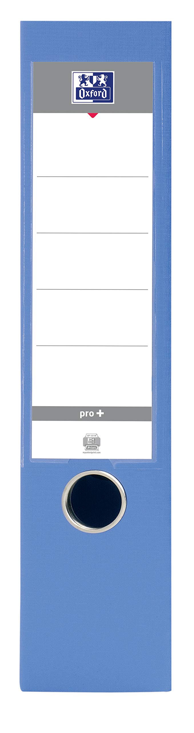 OXFORD Lot de 10 Classeurs à Levier Smart Pro+ A4XL Dos 80mm 2 Anneaux Couverture Polypro Rembordée Bleu