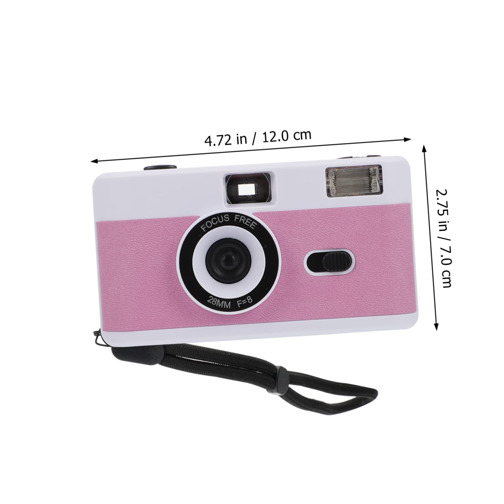 Gadpiparty Fotocamera a Pellicola Retrò Corpo in Abs Compatibile Pellicola 35mm senza Batteria Riutilizzabile, Flash Integrato