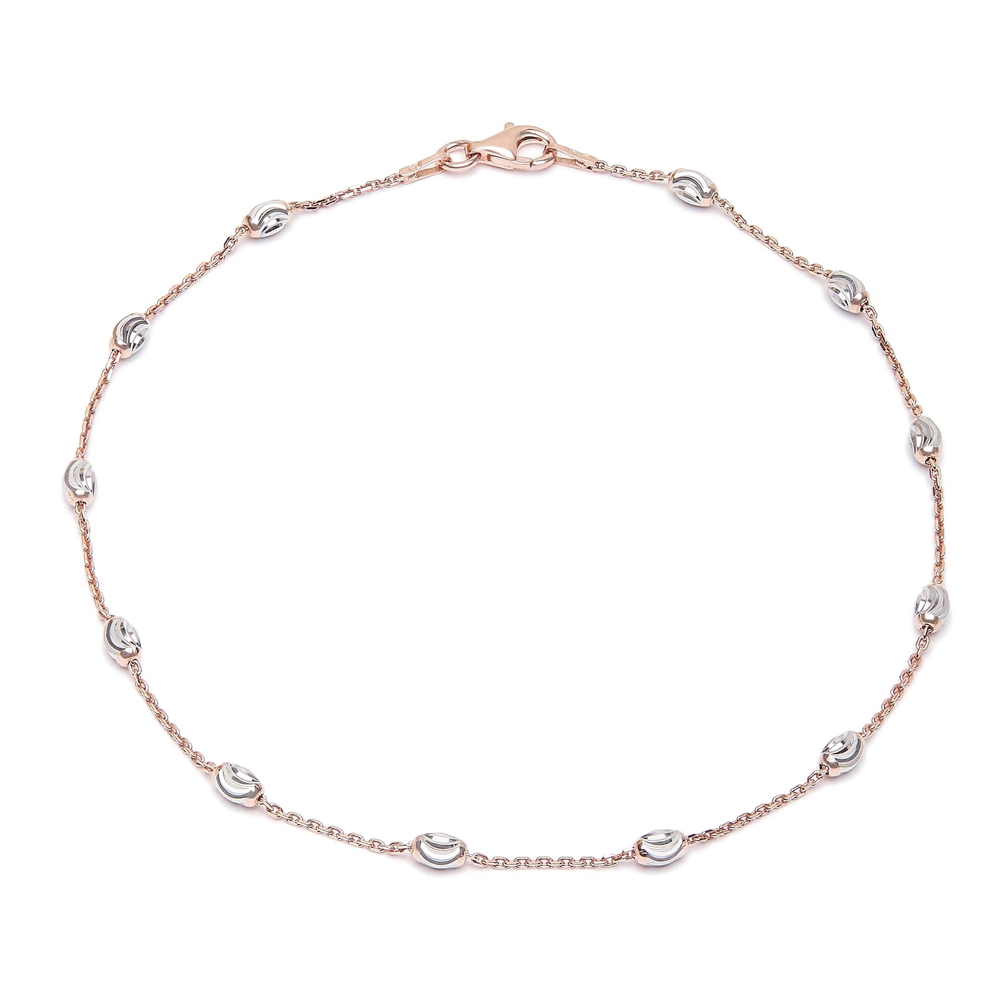 zavya 925 Sterling Silver Beads Minimal Triple Tone Plating Chain Anklet (Single) | Gift for Women & Girls | With Certificate of Authenticity & 925 Stamp-picture-33