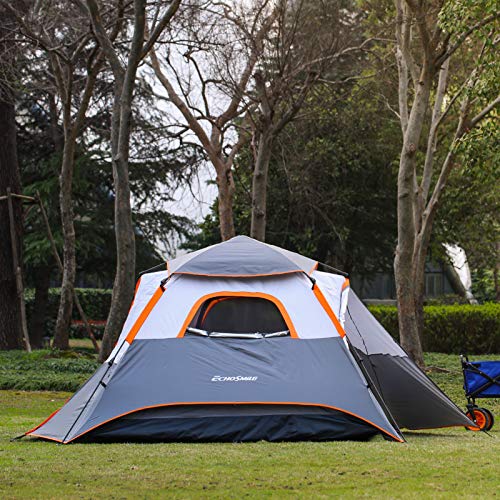 Echosmile 4 Person Pop Up Tent, Waterproof Camping Tent For Family, Easy Setup For Camping Hiking And Outdoor, Portable Tent With Carry Bag, For 3 Seasons #TOP5