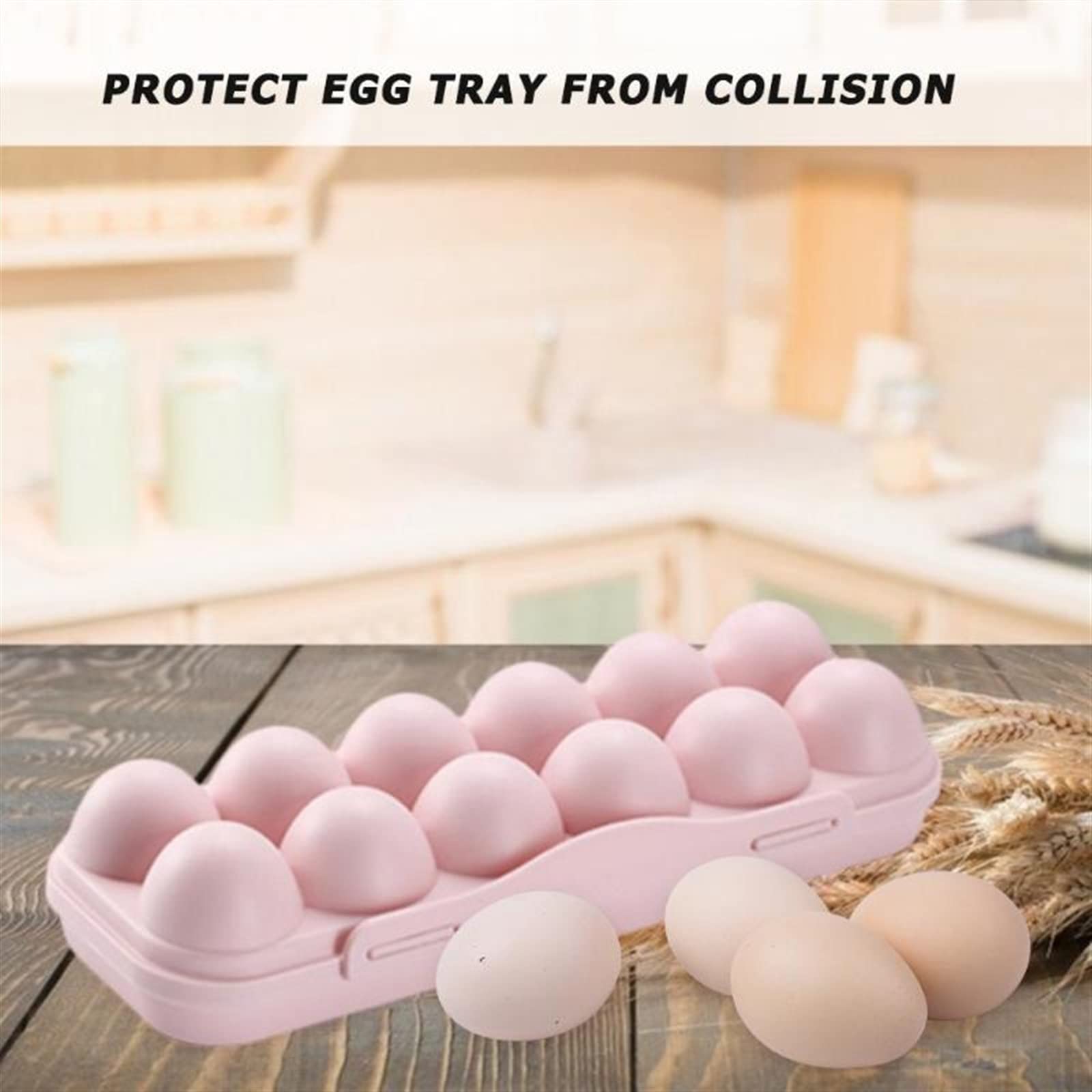 Cubo de Huevos para refrigerador, Soporte para Bandeja de Huevos de 12 Rejillas, Caja de Almacenamiento de Huevos, contenedor de Almacenamiento de refrigerador para Huevos, Almacenamiento en el hogar