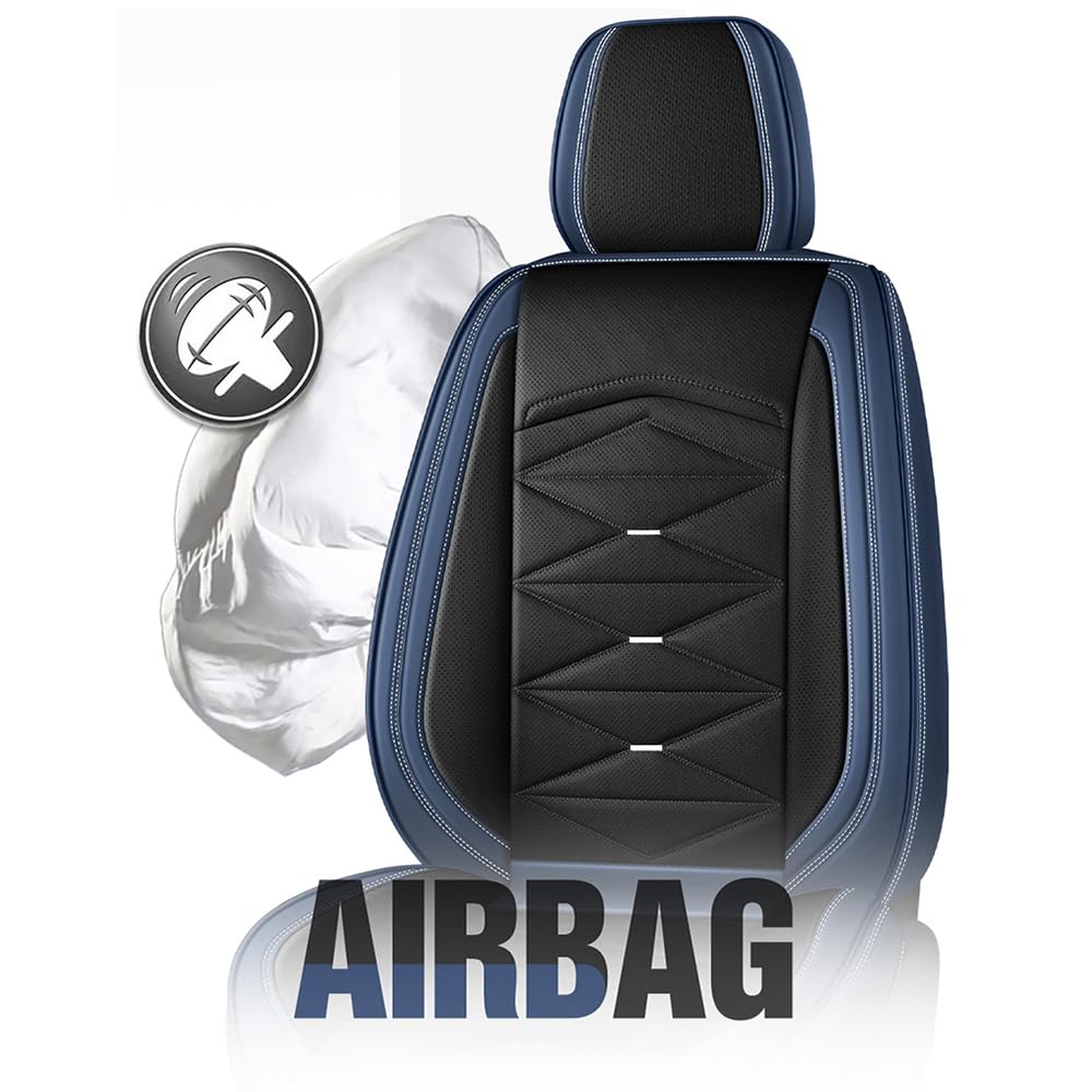 Pokrowce na siedzenia samochodowe, uniwersalne dopasowanie do Fiat Panda/Panda Cross/Panda Climbing/Panda Trekking/Panda Classic/Panda Active/Marea Luxury Nappa Leather Oddychający zestaw