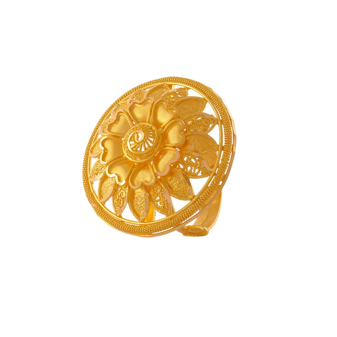 22k (916) Yellow Gold Ring for Women-image-47