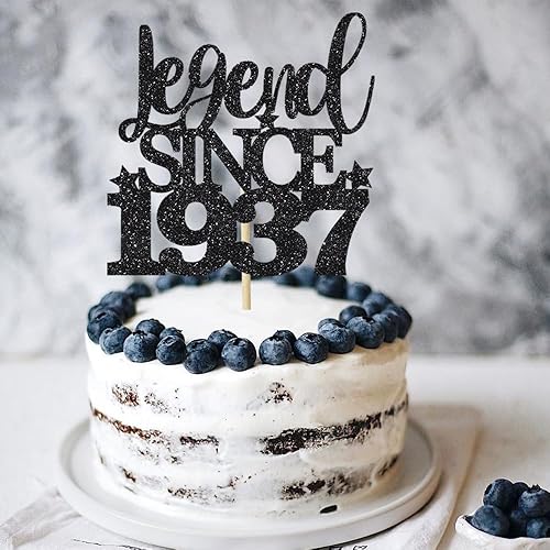 Miniatura 5 de Legend Since 1937 - Decoración para pastel para fiesta de cumpleaños número 85 de hombres y mujeres, suministros de decoración de pasteles con