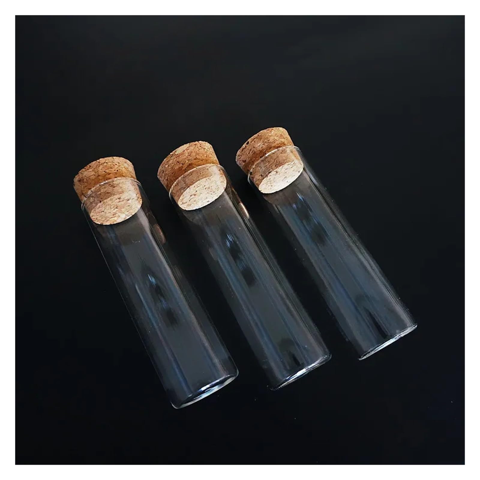 MENGKE Lote De 12 Tubos De Ensayo De Vidrio De Fondo Plano De 30 X 100 Mm Y 50 Ml Con Tapón De Corcho