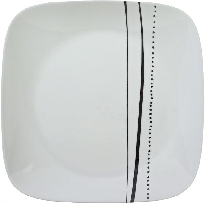 Corelle Square 10.5 inch Plate BP Cascading Lines Dinner