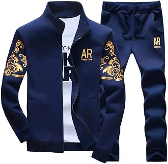 AOTORR Mens Tracksuit Athletic Sports Casual Full Zip Warm Jogging Sweatsuit