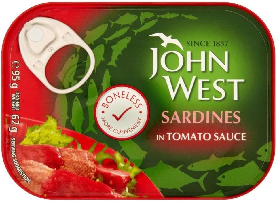 John West Sardines Skinless & Boneless in Tomato Sauce (95g) Pack of