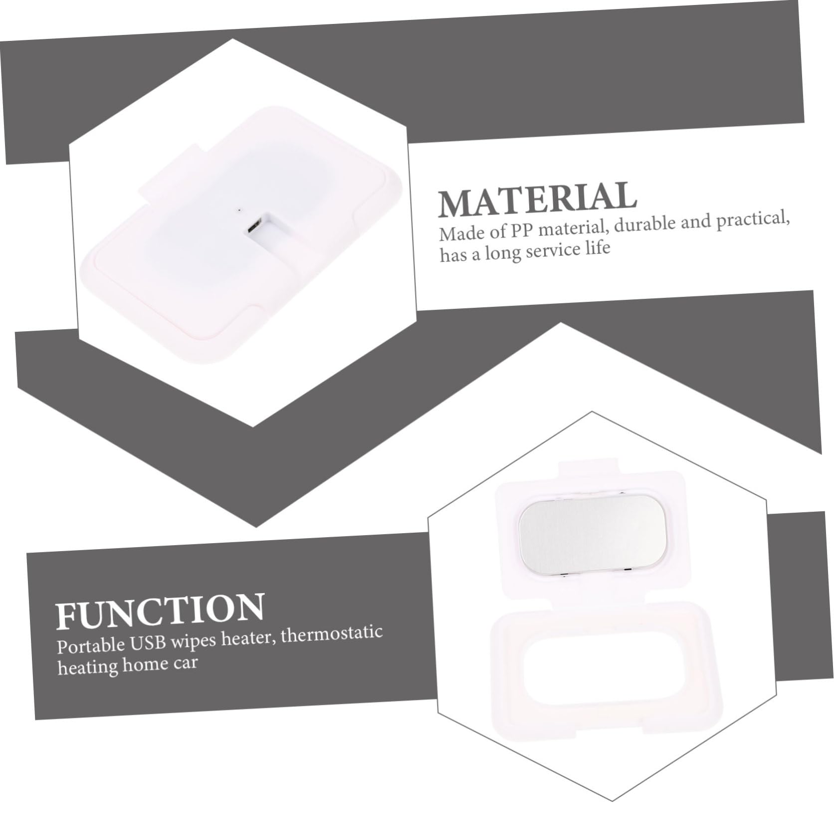 3 Pièces Essuie-tout Lingettes De Voiture Machine De Chauffage De Lingettes Humides Lingettes Pour Voiture Lingettes De Voyage Pour Bébé Distributeur De Voyage Pp Blanche