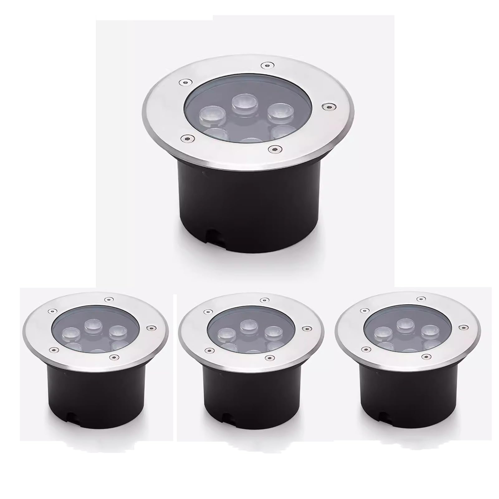 4-pak wodoszczelnych wbudowanych reflektorów LED IP66 AC85-265V do użytku na zewnątrz, chodnika, ogrodu, ścieżek, mostów, dekoracyjnych lamp zewnętrznych