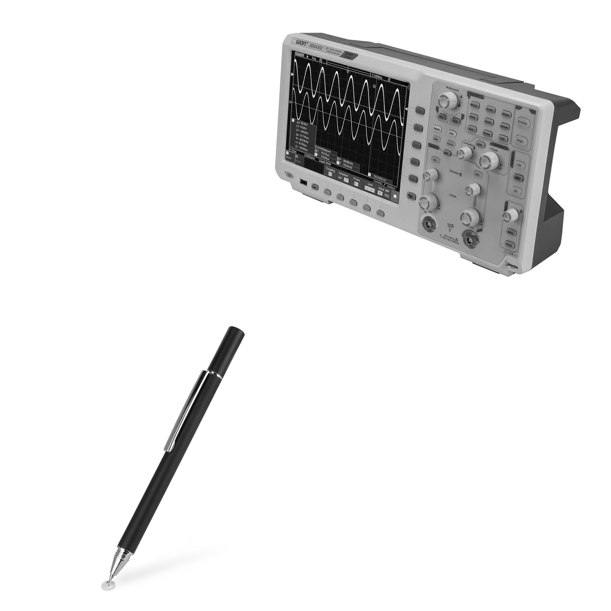 BoxWave Stylus Pen Compatible with Owon XDS4352 - FineTouch Capacitive Stylus, Super Precise Stylus Pen - Jet Black