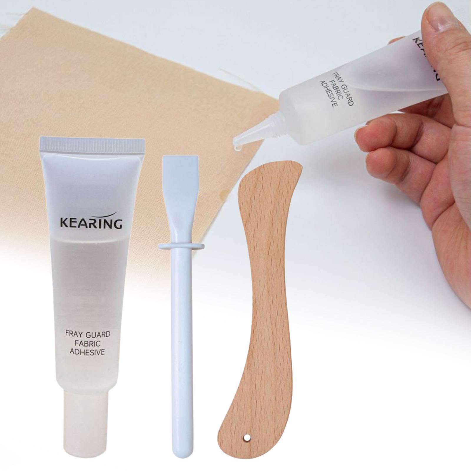 rockible Fabric Fusion Glue Soft Glue Quick Bonding Milky White Multipurpose Clothing Glue Sewing Supplies for Dry Cleaning Household