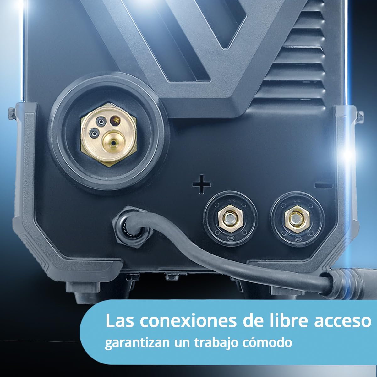 STAHLWERK Soldador MIG/MAG 200 ST Digital – Máquina de soldar | Inverter con 200 A, MMA (Electrodo/ARC), FLUX (hilo hueco), posibilidad de soldar sin gas, Spot, avance de hilo sinérgico