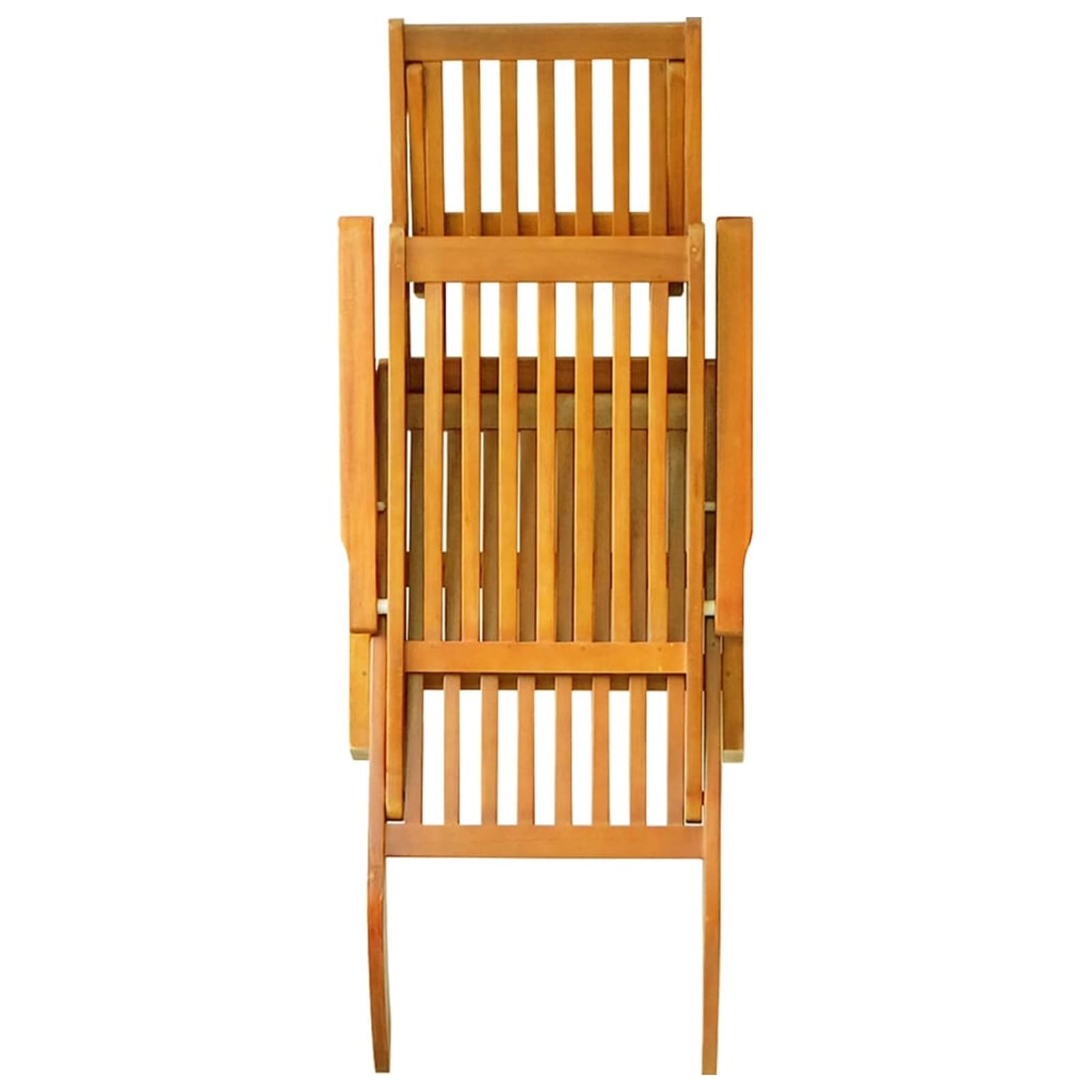 Homgoday Chaises Longues d'extérieur Repose-Pieds et Table Acacia Solide, Bain de Soleil de Jardin Dossier Réglable, Lit de Camping Transat de Relax pour Plage, Extérieur, Balcon, Terrasse