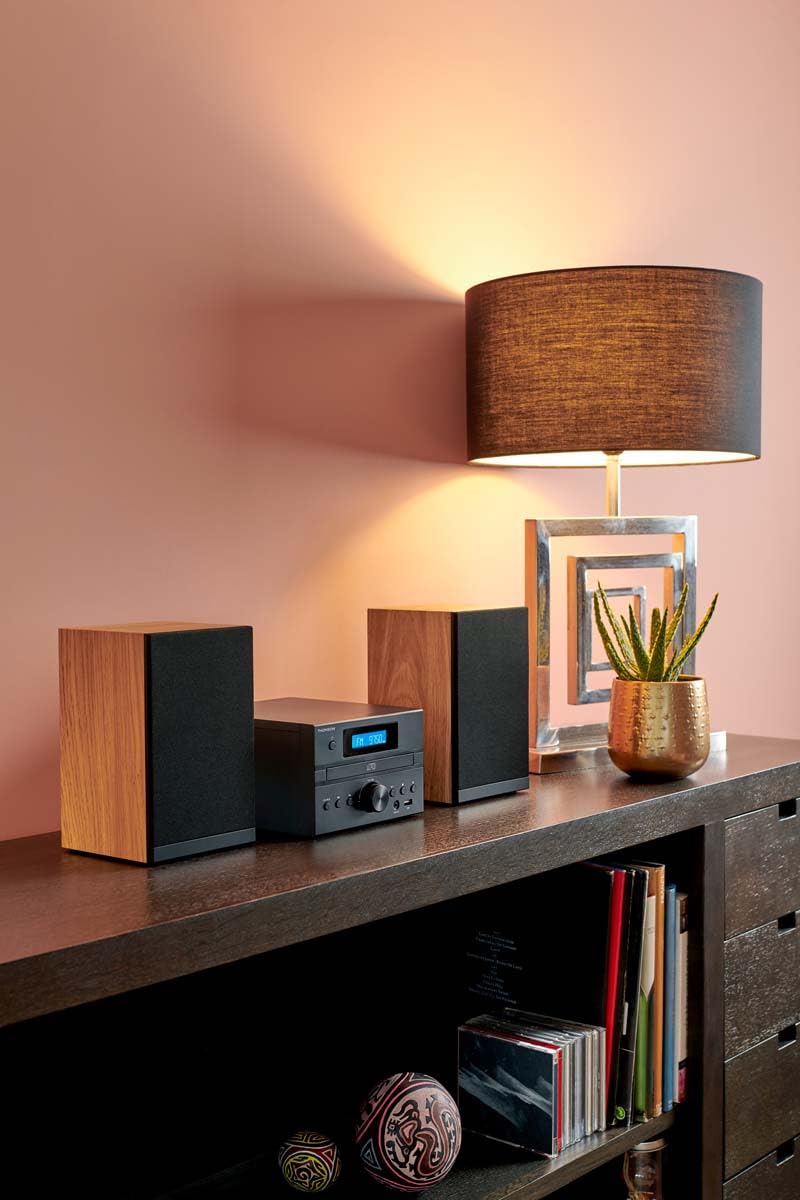 Thomson Micro Chaine Bluetooth Radio CD MP3 (Bois et Noir)