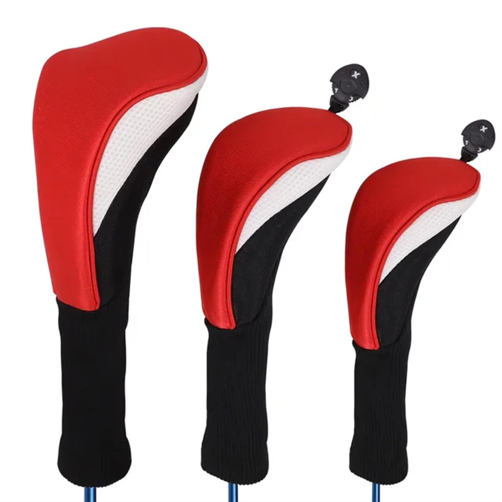 3 Fundas for Cabezas de Palo Golf Madera Blanda, for Profesionales Funda para Cabeza de Palo de Golf