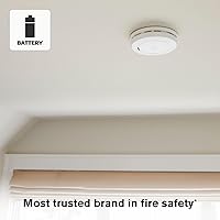 Vista 4 de First Alert Alarma Combinada de Humo y Monóxido de Carbono, Detector Operado por Batería con Diseño de Perfil Delgado, SMCO200, Paquete de 1