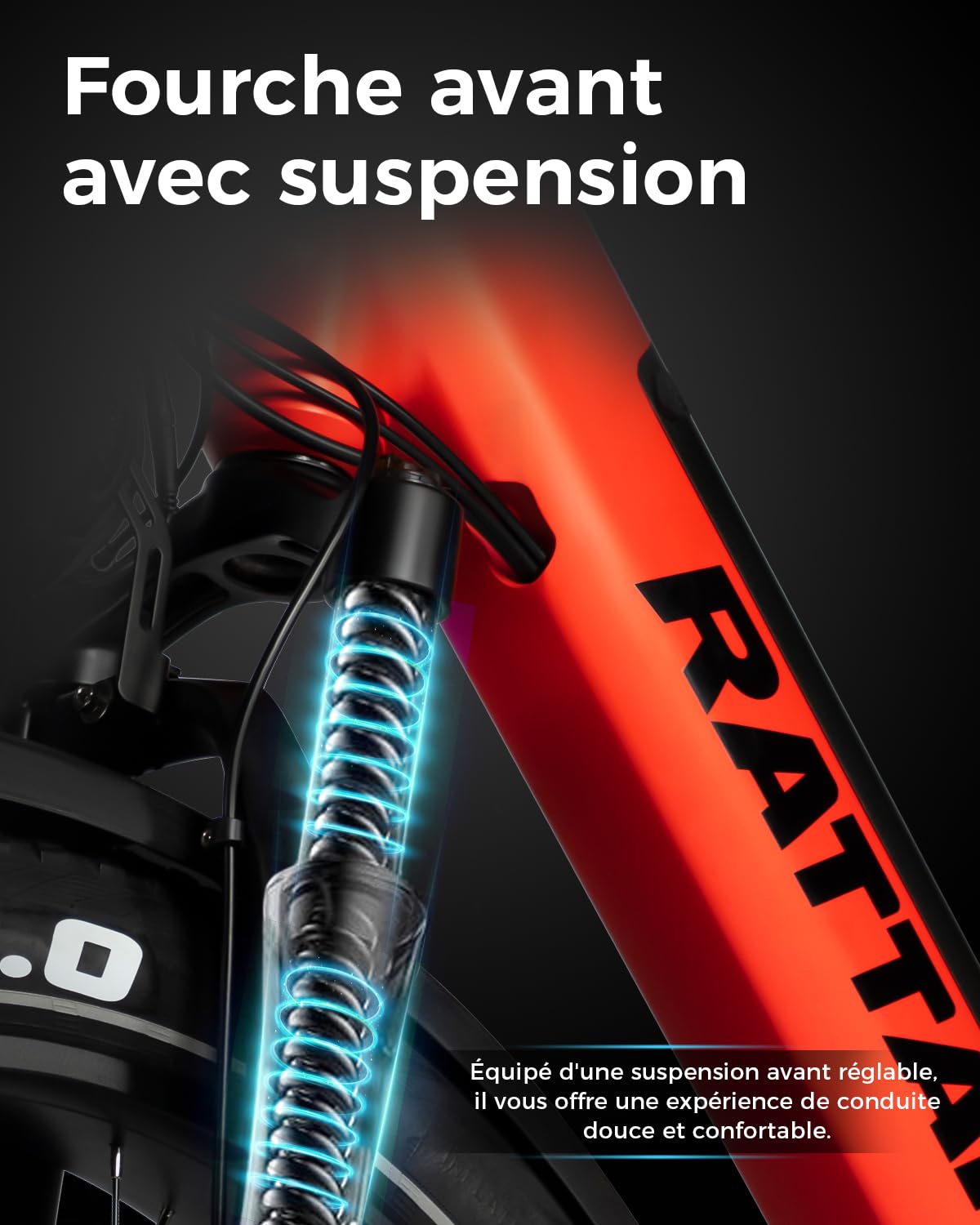 Rattan Pathfinder Vélo Électrique 26" Fat Bike pour Adulte, Batterie 48V 15AH, Autonomie Jusqu’à 105 km, Freins & Suspension Hydrauliques, 7 Vitesses (Pathfinder, Vert)